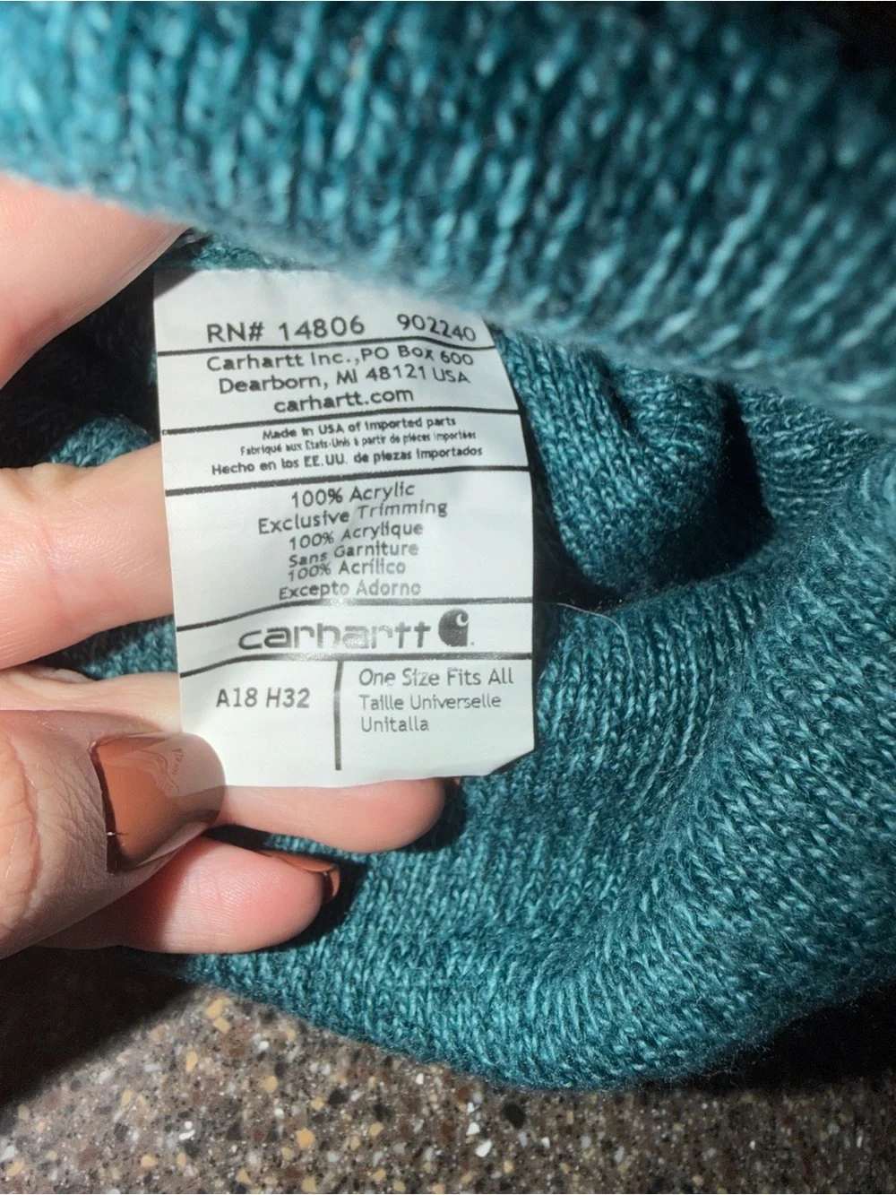 Carhartt Beanie, teal